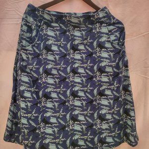 Svaha blue  Quoth the Raven Nevermore A-Line skirt, women's size M